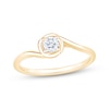 Thumbnail Image 1 of Now + Forever Round-Cut Diamond Swirl Frame Solitaire Engagement Ring 1/5 ct tw 10K Yellow Gold (I/I2)