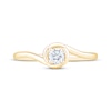 Thumbnail Image 3 of Now + Forever Round-Cut Diamond Swirl Frame Solitaire Engagement Ring 1/5 ct tw 10K Yellow Gold (I/I2)