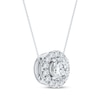Thumbnail Image 2 of KAY Lab-Grown Diamonds Halo Necklace 1/2 ct tw 14K White Gold 18"