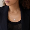 Thumbnail Image 3 of KAY Lab-Grown Diamonds Halo Necklace 1/2 ct tw 14K White Gold 18"