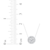 Thumbnail Image 4 of KAY Lab-Grown Diamonds Halo Necklace 1/2 ct tw 14K White Gold 18"