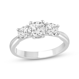 Memories Moments Magic Lab-Grown Diamond Three-Stone Engagement Ring 1 ct tw 14K White Gold