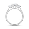 Thumbnail Image 2 of Memories Moments Magic Lab-Grown Diamond Three-Stone Engagement Ring 1 ct tw 14K White Gold