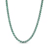 Thumbnail Image 1 of STUDIO BY KAY Marquise-Cut Lab-Created Emerald Tennis Necklace Sterling Silver 18"