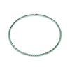 Thumbnail Image 2 of STUDIO BY KAY Marquise-Cut Lab-Created Emerald Tennis Necklace Sterling Silver 18"