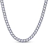 Thumbnail Image 1 of STUDIO BY KAY Blue Lab-Created Sapphire Curb Link Necklace Sterling Silver 18"