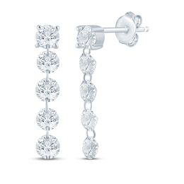 KAY Lab-Grown Diamonds Five-Stone Drop Earrings 1 ct tw 10K White Gold