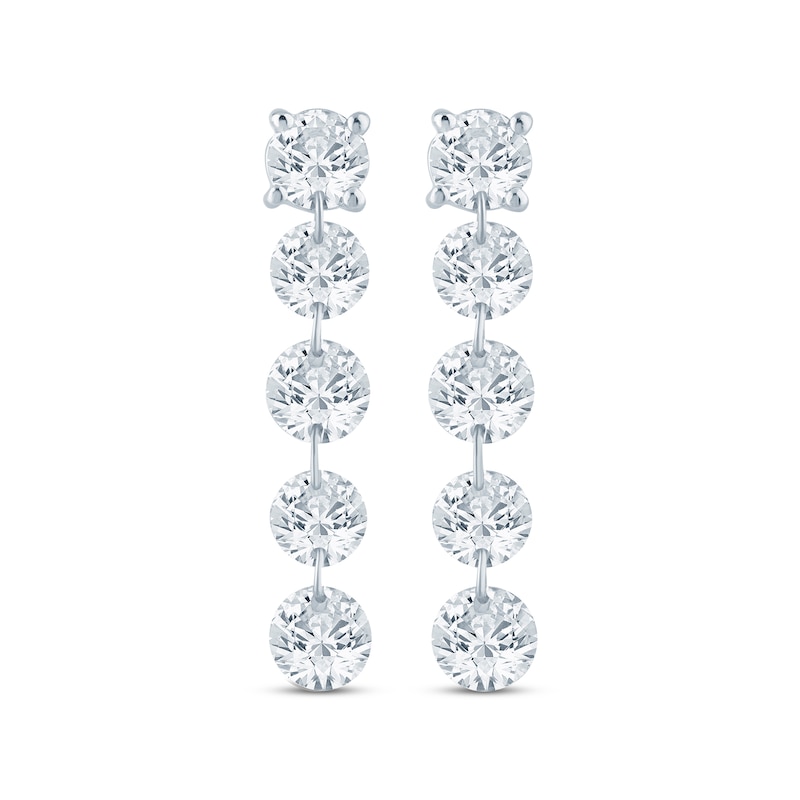 Main Image 2 of KAY Lab-Grown Diamonds Five-Stone Drop Earrings 1 ct tw 10K White Gold