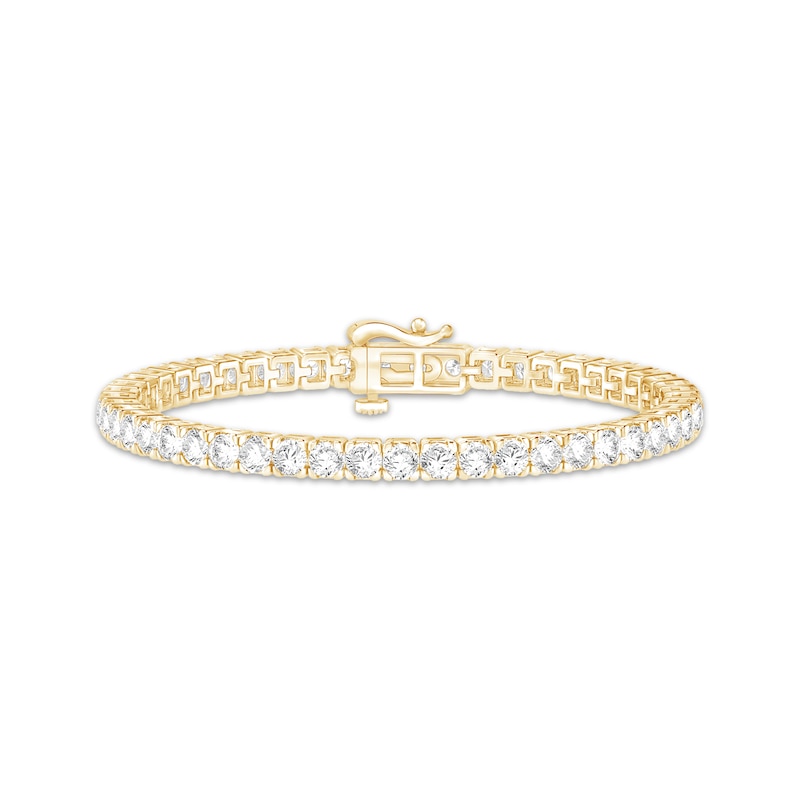 Main Image 1 of KAY Lab-Grown Diamonds Square Link Tennis Bracelet 7 ct tw 10K Yellow Gold 7"