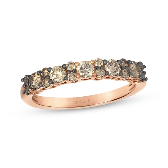 Le Vian Desert Diamonds Chocolate Ombré Ring 3/4 ct tw 14K Strawberry Gold