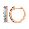 Thumbnail Image 3 of Le Vian Montana Sapphire Ombré Hoop Earrings 1/5 ct tw Diamonds 14K Strawberry Gold