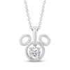 Thumbnail Image 1 of Disney Treasures Mickey Mouse Lab-Grown Diamond Solitaire Necklace 1/2 ct tw Sterling Silver 19"