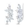 Thumbnail Image 1 of Monique Lhuillier Bliss Lab-Grown Diamond Earring Climbers 2 ct tw Platinum-Plated Sterling Silver