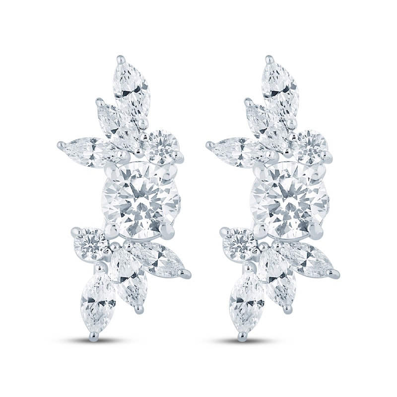 Main Image 2 of Monique Lhuillier Bliss Lab-Grown Diamond Earring Climbers 2 ct tw Platinum-Plated Sterling Silver