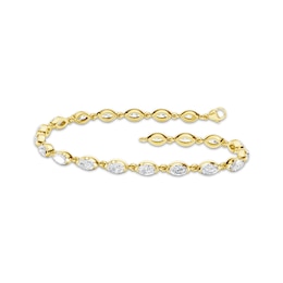 KAY Lab-Grown Diamonds Marquise-Cut Bracelet 2-1/2 ct tw 10K Yellow Gold 7"