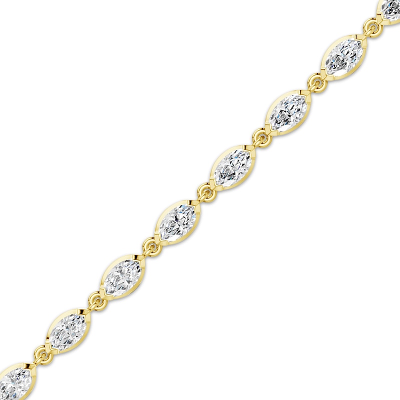 Main Image 2 of KAY Lab-Grown Diamonds Marquise-Cut Bracelet 2-1/2 ct tw 10K Yellow Gold 7"