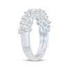 Thumbnail Image 2 of Monique Lhuillier Bliss Pear-Shaped & Round-Cut Lab-Grown Diamond Cluster Anniversary Ring 1-1/4 ct tw 18K White Gold