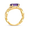Thumbnail Image 3 of Le Vian Hexagon-Cut Amethyst Ring 1/10 ct tw Diamonds 14K Honey Gold