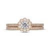 Thumbnail Image 3 of Neil Lane Round-Cut Diamond Flower Frame Bridal Set 5/8 ct tw 14K Yellow Gold