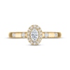 Thumbnail Image 3 of KAY Signature Collection Oval-Cut Diamond Halo Engagement Ring 3/8 ct tw 14K Yellow Gold