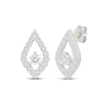 Thumbnail Image 1 of KAY Lab-Grown Diamonds Teardrop Frame Stud Earrings 1/2 ct tw Sterling Silver