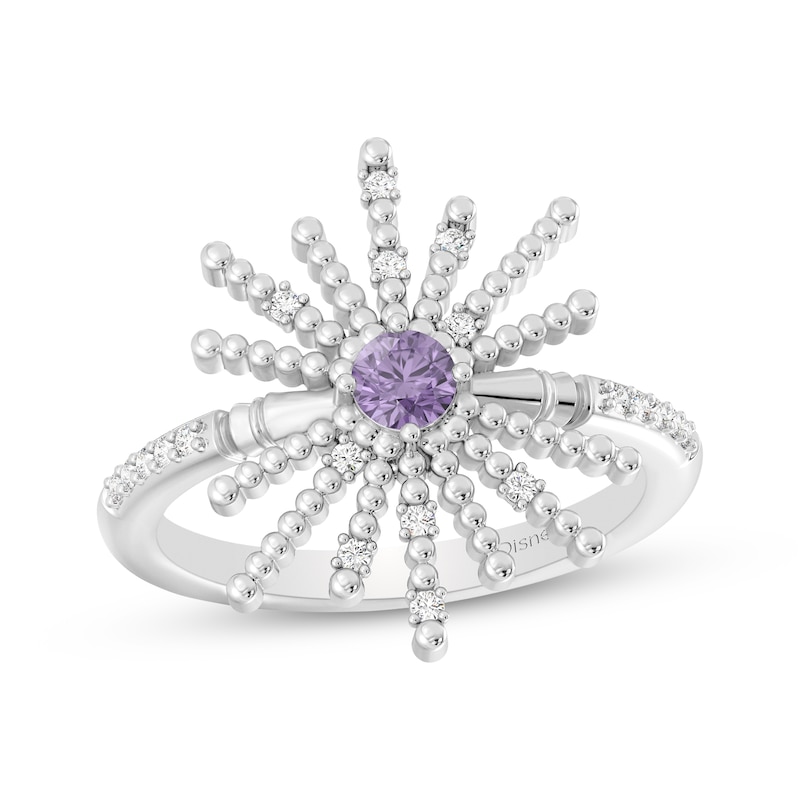 Main Image 1 of Wicked: For Good Glinda Wand Amethyst & Lab-Grown Diamond Ring 1/10 ct tw Sterling Silver