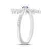 Thumbnail Image 2 of Wicked: For Good Glinda Wand Amethyst & Lab-Grown Diamond Ring 1/10 ct tw Sterling Silver