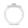Thumbnail Image 3 of Wicked: For Good Glinda Wand Amethyst & Lab-Grown Diamond Ring 1/10 ct tw Sterling Silver
