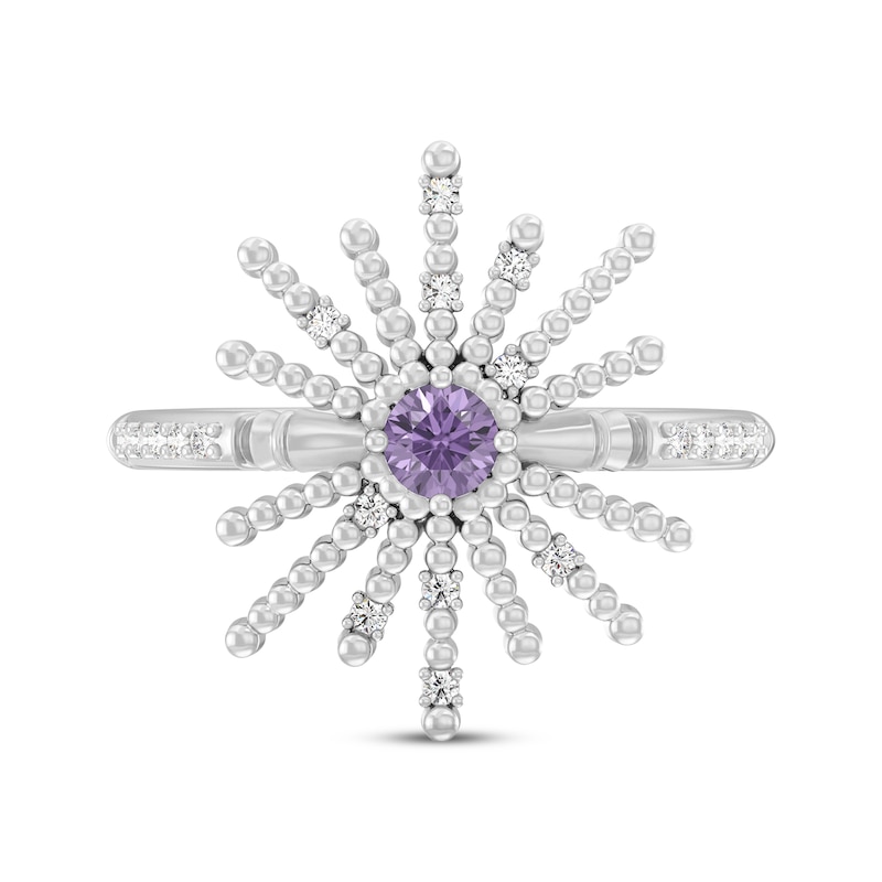 Main Image 4 of Wicked: For Good Glinda Wand Amethyst & Lab-Grown Diamond Ring 1/10 ct tw Sterling Silver