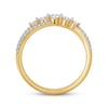 Thumbnail Image 3 of Diamond Crisscross Orbit Fashion Ring 1/2 ct tw 10K Yellow Gold