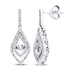 Unstoppable Love 1/2 ct tw Earrings 10K White Gold