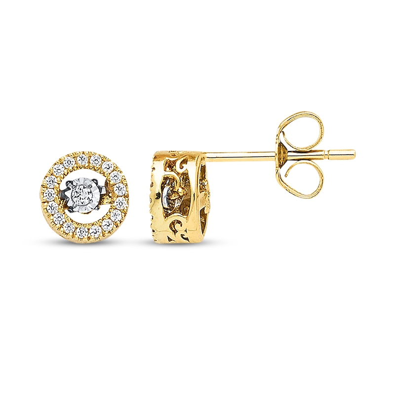 Main Image 1 of Unstoppable Love 1/6 ct tw Earrings 10K Yellow Gold