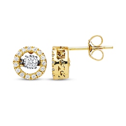 Unstoppable Love 1/4 ct tw Earrings 10K Yellow Gold