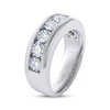 Thumbnail Image 2 of Men's THE LEO Legacy Lab-Grown Diamond Seven-Stone Channel Wedding Band 1 ct tw 14K White Gold