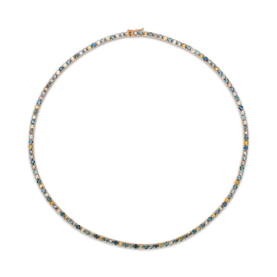 Le Vian Montana Sapphire Ombré Line Necklace 14K Strawberry Gold 17"