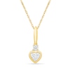 Thumbnail Image 1 of KAY Lab-Grown Diamonds Heart-Shaped Drop Necklace 1/2 ct tw 10K Yellow Gold 18"