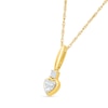 Thumbnail Image 2 of KAY Lab-Grown Diamonds Heart-Shaped Drop Necklace 1/2 ct tw 10K Yellow Gold 18"
