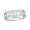 Thumbnail Image 1 of Now + Forever Men's Diamond Angled Wedding Band 1 ct tw 10K White Gold