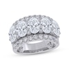 Thumbnail Image 1 of Now + Forever Lab-Grown Diamonds Oval-Cut Anniversary Ring 4 ct tw 14K White Gold