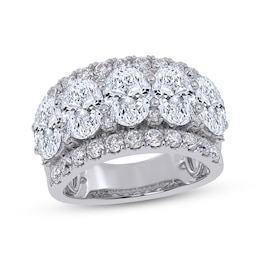 Now + Forever Lab-Grown Diamonds Oval-Cut Anniversary Ring 4 ct tw 14K White Gold