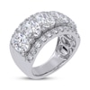 Thumbnail Image 2 of Now + Forever Lab-Grown Diamonds Oval-Cut Anniversary Ring 4 ct tw 14K White Gold