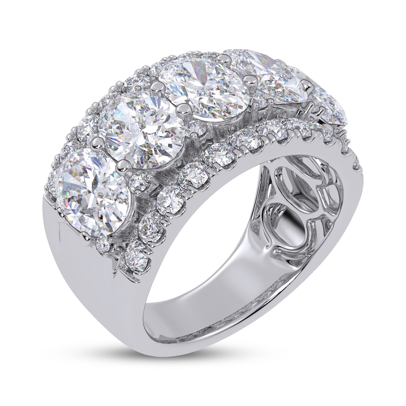 Main Image 2 of Now + Forever Lab-Grown Diamonds Oval-Cut Anniversary Ring 4 ct tw 14K White Gold