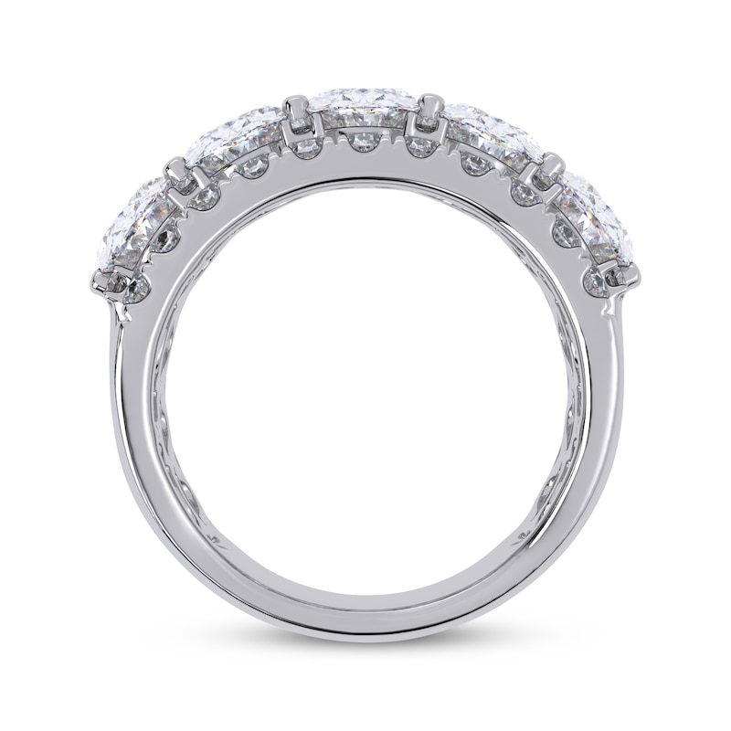 Main Image 3 of Now + Forever Lab-Grown Diamonds Oval-Cut Anniversary Ring 4 ct tw 14K White Gold