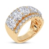 Thumbnail Image 2 of Now + Forever Lab-Grown Diamonds Oval-Cut Anniversary Ring 4 ct tw 14K Yellow Gold