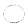 Thumbnail Image 1 of Amethyst Five-Stone Bracelet Sterling Silver 7"