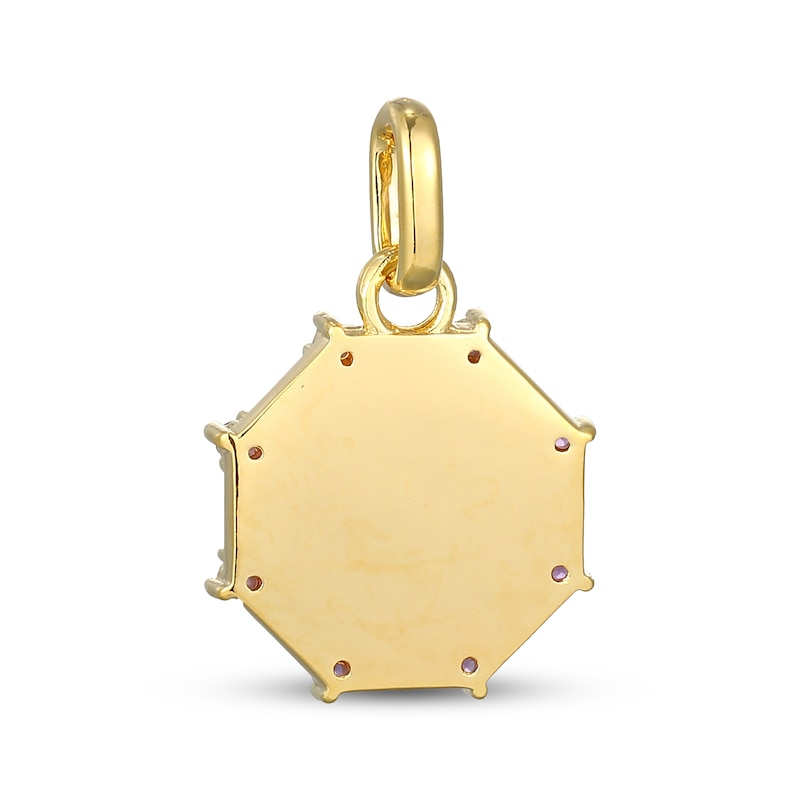 Main Image 3 of STUDIO BY KAY Amethyst Octagon Charm 24K Yellow Gold Vermeil Sterling Silver