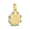 Thumbnail Image 2 of STUDIO BY KAY Lab-Created Emerald Octagon Charm 24K Yellow Gold Vermeil Sterling Silver