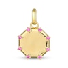 Thumbnail Image 1 of STUDIO BY KAY Pink Lab-Created Sapphire Octagon Charm 24K Yellow Gold Vermeil Sterling Silver