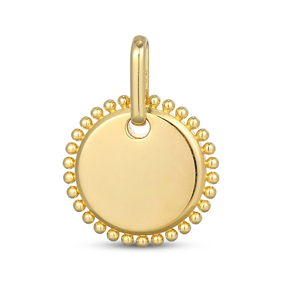 STUDIO BY KAY Beaded Disc Charm 24K Yellow Gold Vermeil Sterling Silver
