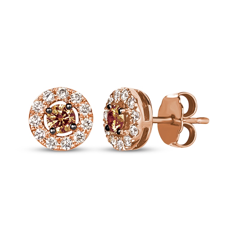 Main Image 1 of Le Vian Diamond Earrings 1/2 ct tw 14K Strawberry Gold